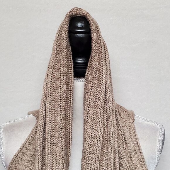 STITCH Fix Market & Spruce Boho Multi-Knit Sleeveless Round Open Front Cardigan - Picture 3 of 16